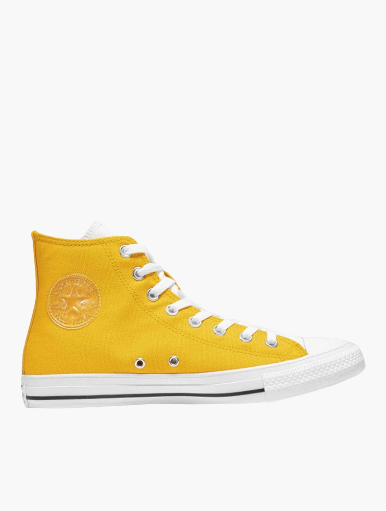Yellow chuck shop taylor high tops